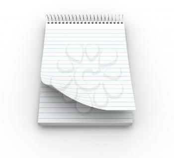 Royalty Free Clipart Image of a Notepad