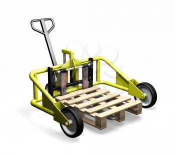 Royalty Free Clipart Image of a Pallet Truck