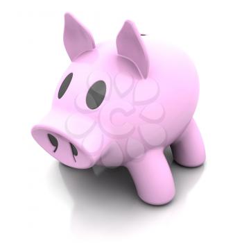 Royalty Free Clipart Image of a Piggy Bank