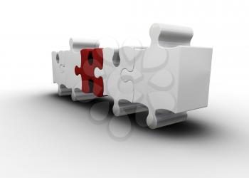 Royalty Free Clipart Image of Puzzle Pieces