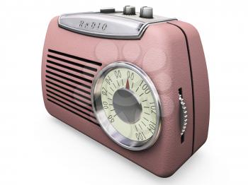 Royalty Free Clipart Image of a Retro Radio