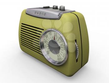 Royalty Free Clipart Image of a Retro Radio