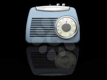 Royalty Free Clipart Image of a Retro Radio