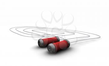 Royalty Free Clipart Image of a Skipping Rope