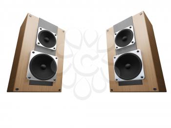 Royalty Free Clipart Image of Speakers