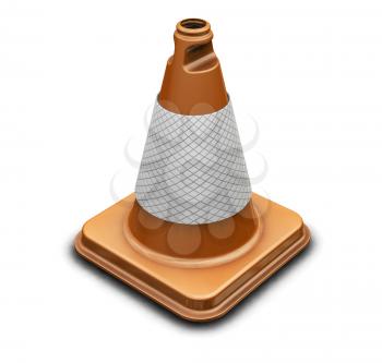 Royalty Free Clipart Image of a Traffic Cone