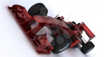 3d render of a formula one racing car