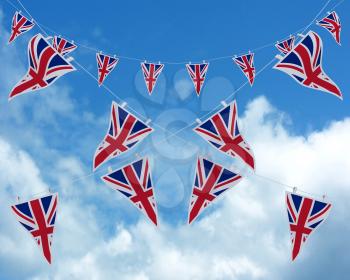 3D render of Union Jack Bunting and Banners