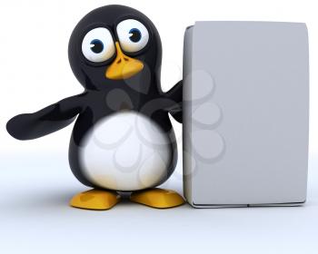 3D Render of a Glossy Penguin Character