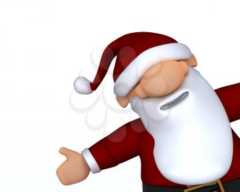 3D Render of a Cute Santa Claus Charicature