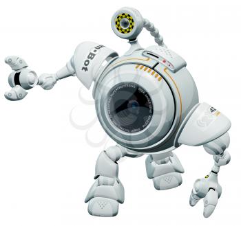 Royalty Free Clipart Image of a robot web cam.