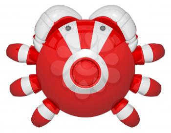 Royalty Free Clipart Image of a Robot Crab