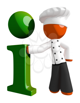Orange Man Chef Beside Info Symbol