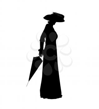 Royalty Free Clipart Image of a Victorian Woman