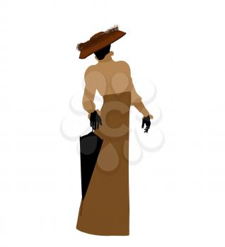 Royalty Free Clipart Image of a Victorian Woman