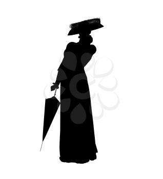 Royalty Free Clipart Image of a Victorian Woman