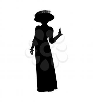 Royalty Free Clipart Image of a Victorian Woman