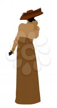 Royalty Free Clipart Image of a Victorian Woman