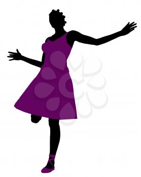 Royalty Free Clipart Image of a Ballet Dancer