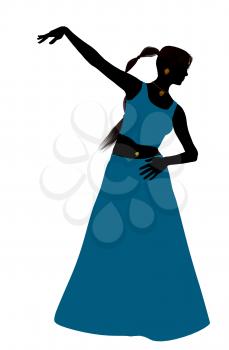 Royalty Free Clipart Image of a Belly Dancer