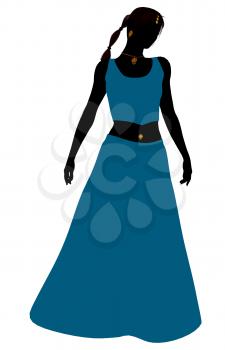 Royalty Free Clipart Image of a Belly Dancer