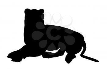 Royalty Free Clipart Image of a Black Panther