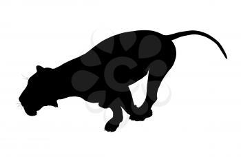 Royalty Free Clipart Image of a Black Panther