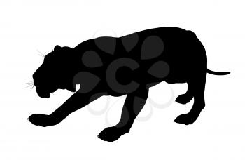 Royalty Free Clipart Image of a Black Panther