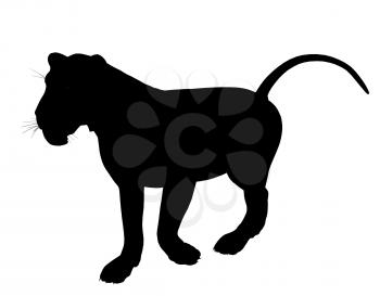 Royalty Free Clipart Image of a Black Panther