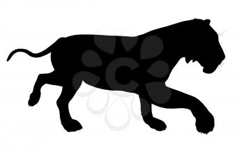 Royalty Free Clipart Image of a Black Panther