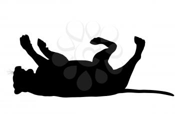 Royalty Free Clipart Image of a Black Panther