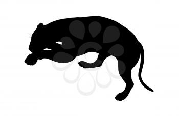 Royalty Free Clipart Image of a Black Panther