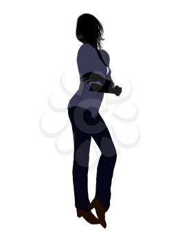 Royalty Free Clipart Image of a Casual Female