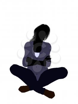 Royalty Free Clipart Image of a Casual Female