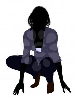 Royalty Free Clipart Image of a Casual Female