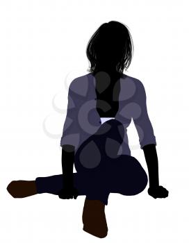 Royalty Free Clipart Image of a Casual Female