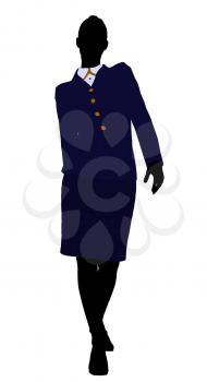 Royalty Free Clipart Image of a Woman in a Suit