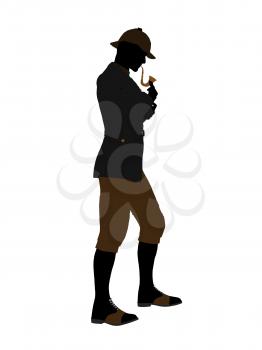 Royalty Free Clipart Image of Sherlock Holmes