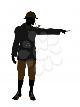 Royalty Free Clipart Image of Sherlock Holmes