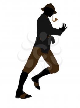 Royalty Free Clipart Image of Sherlock Holmes