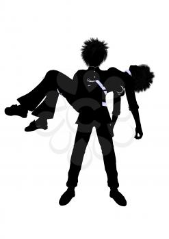 Royalty Free Clipart Image of a Couple