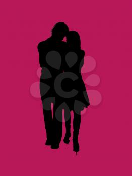 Royalty Free Clipart Image of a Couple