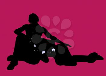 Royalty Free Clipart Image of a Couple