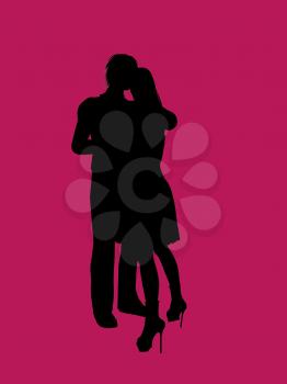 Royalty Free Clipart Image of a Couple