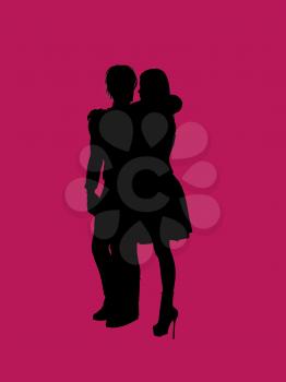 Royalty Free Clipart Image of a Couple