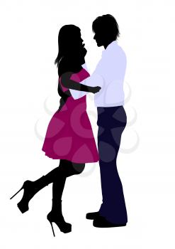 Royalty Free Clipart Image of a Couple