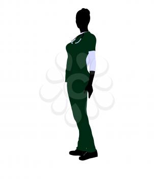 Royalty Free Clipart Image of a Female Doctor