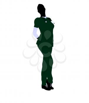 Royalty Free Clipart Image of a Female Doctor