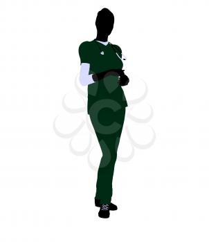 Royalty Free Clipart Image of a Female Doctor