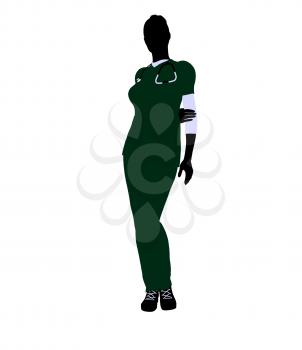 Royalty Free Clipart Image of a Female Doctor